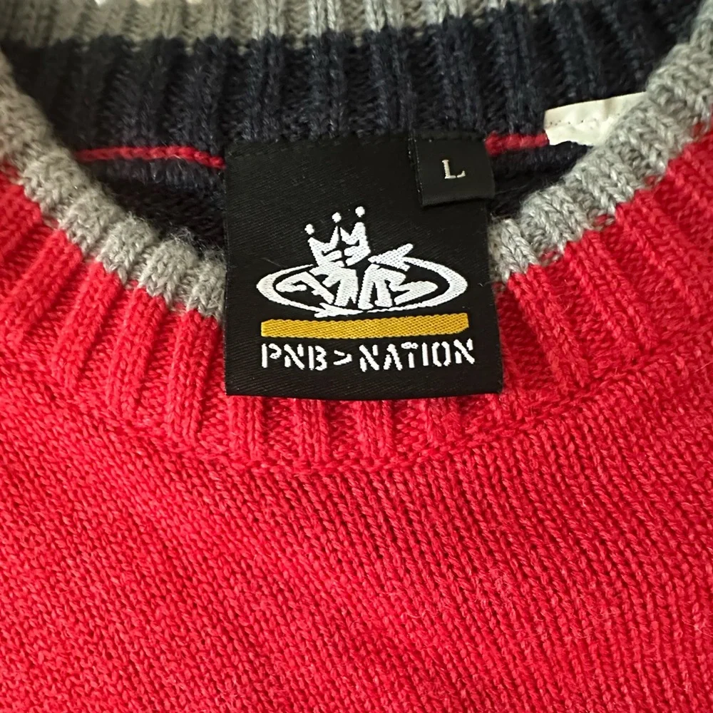 Red and grey PNB Nation sweater. PNB Nation & Suns New York Baseball - Picture 2 of 9
